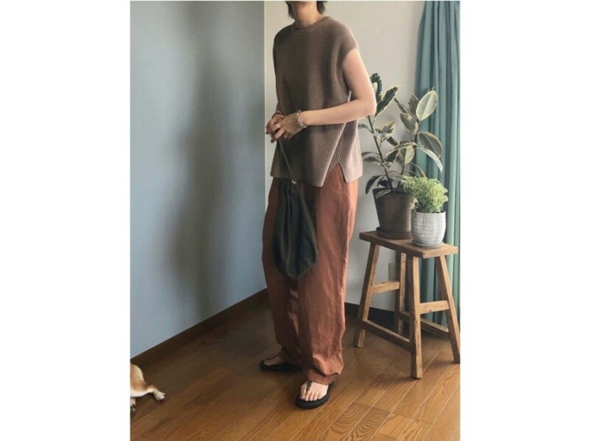 少し大きめサイズを一枚で着るのもおすすめです　出典：WEAR