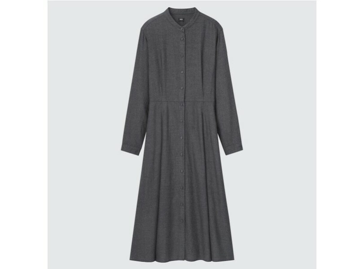 ユニクロ　ソフトフランネルフレアワンピース　3990円（税込）