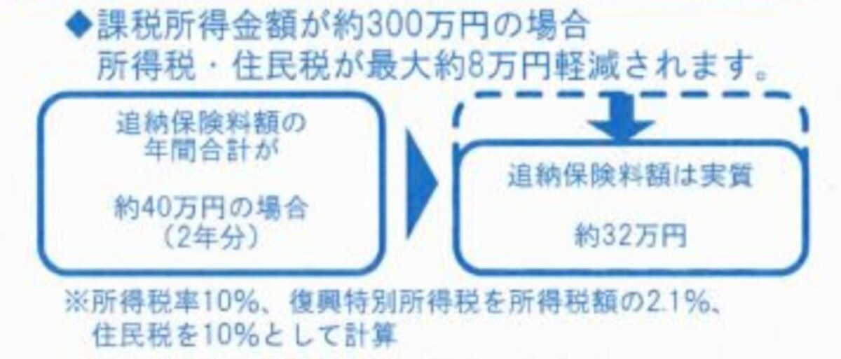 追納,国民年金保険料,所得税減税,住民税減税,国民年金機構