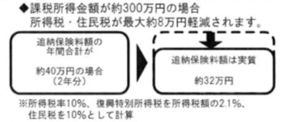 追納,国民年金保険料,所得税減税,住民税減税,国民年金機構