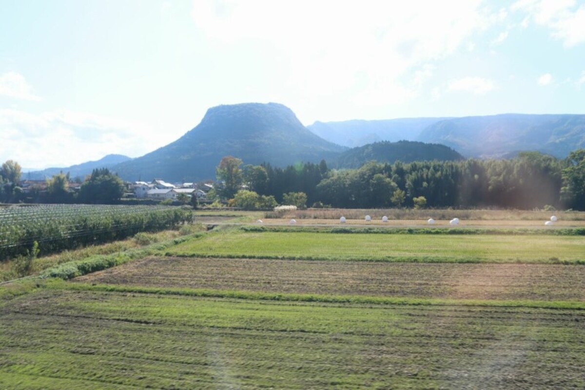 不思議な形をした伐株山