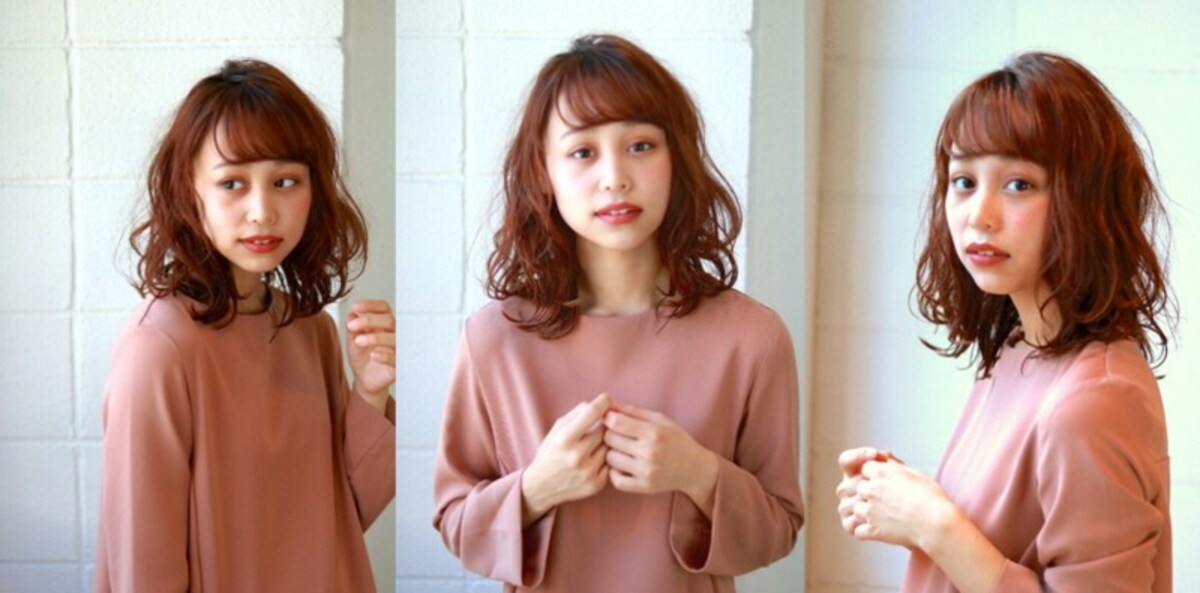 おすすめ1：ふんわりウエーブと紅茶カラーで上品に