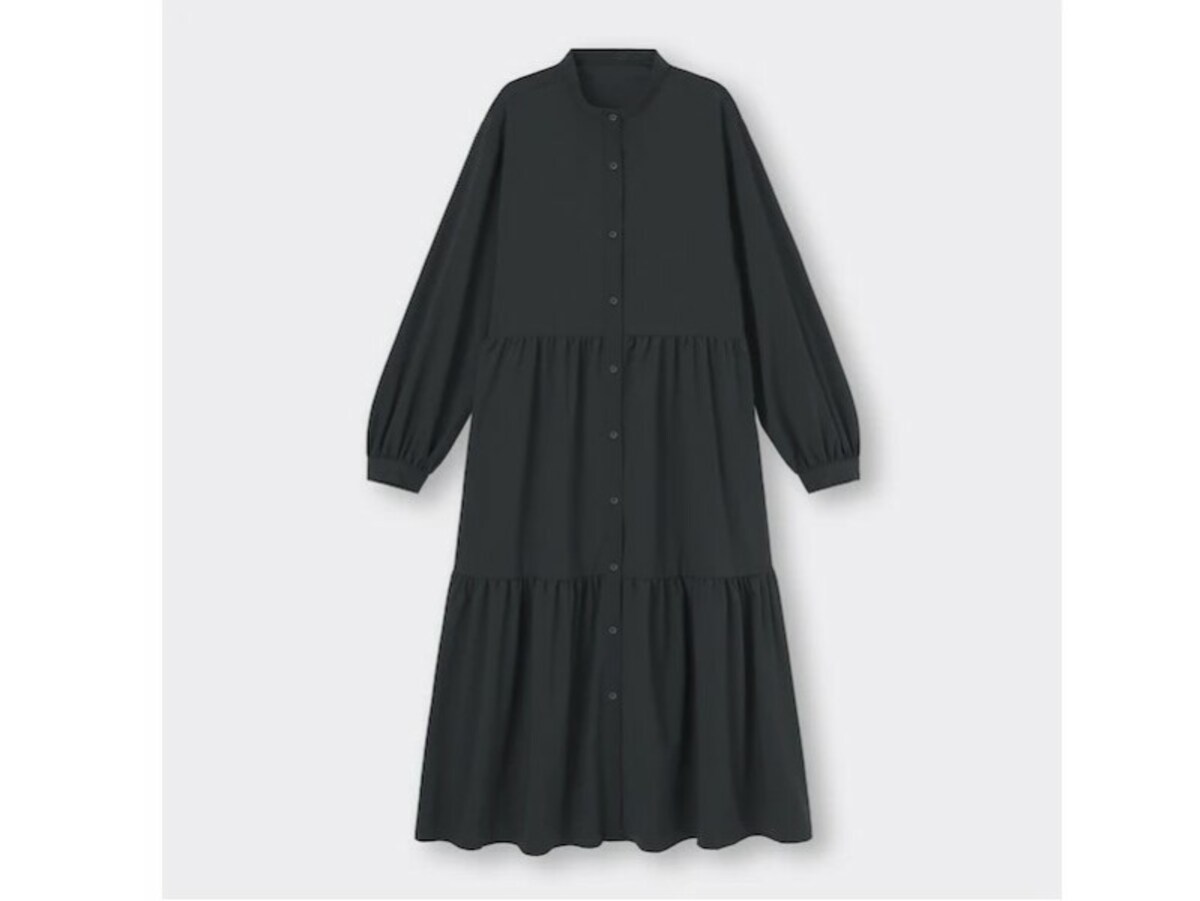 ジーユー　ティアードシャツワンピース　2990円（税込）