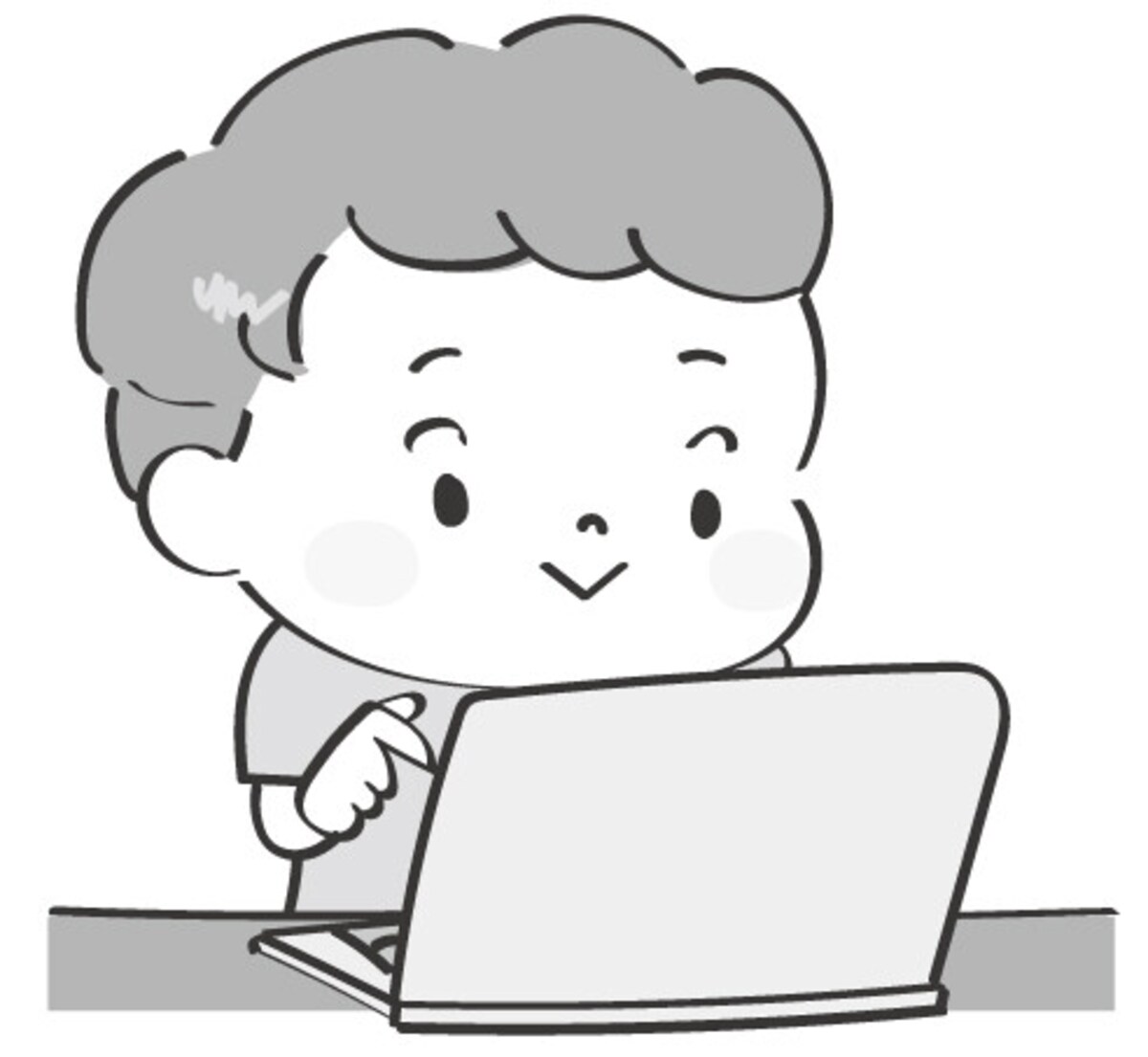イラスト,無料,パソコン,デジタル,スマホ,タブレット,白黒