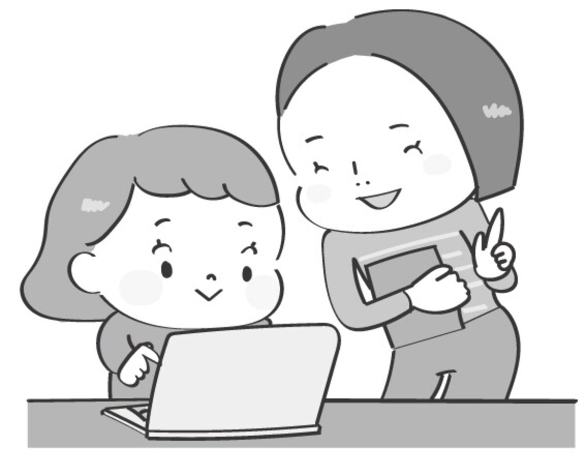 イラスト,無料,パソコン,デジタル,スマホ,タブレット,白黒