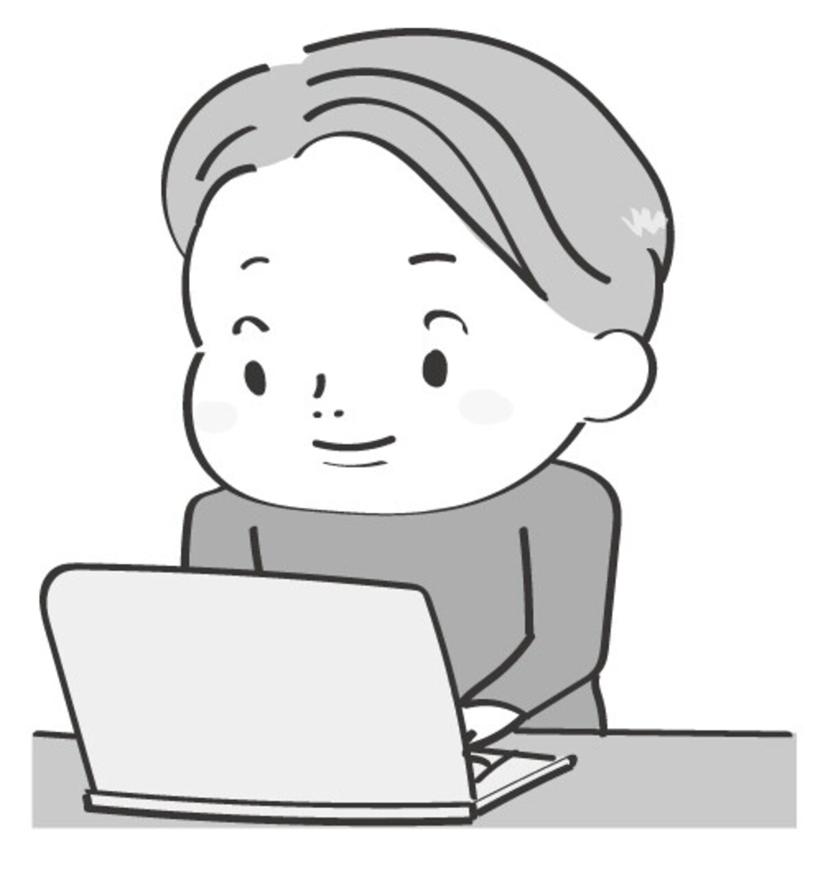 イラスト,無料,パソコン,デジタル,スマホ,タブレット,白黒