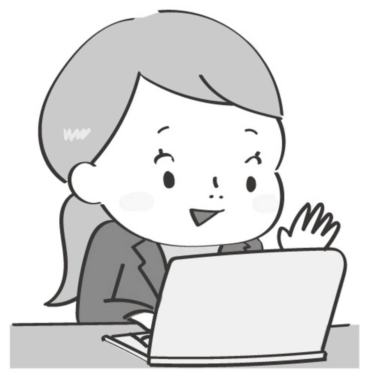 イラスト,無料,パソコン,デジタル,スマホ,タブレット,白黒