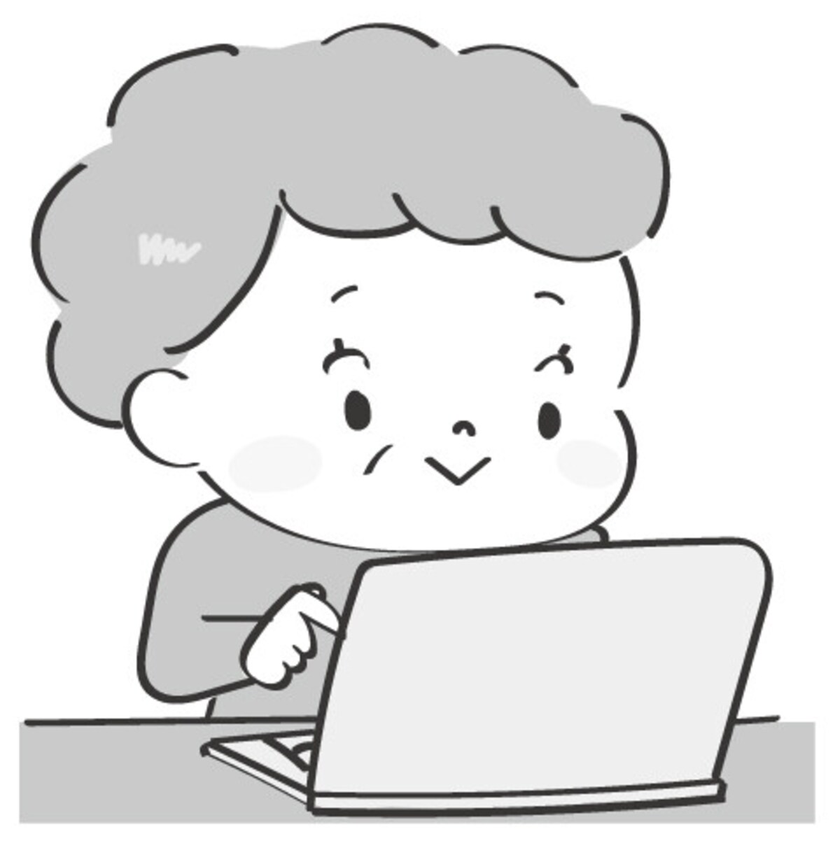 イラスト,無料,パソコン,デジタル,スマホ,タブレット,白黒