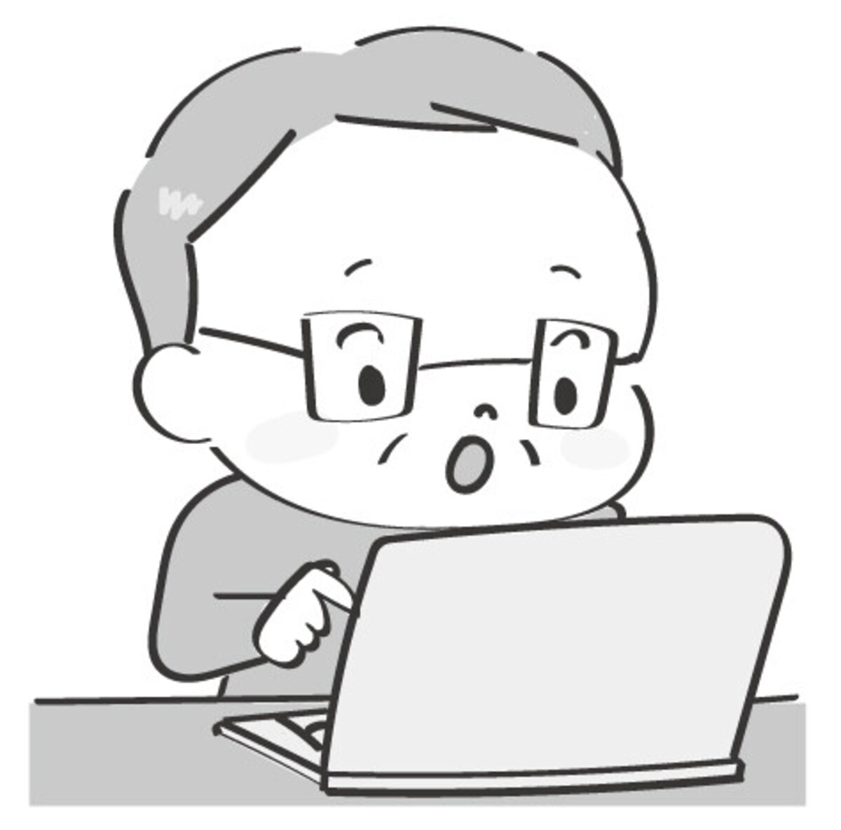イラスト,無料,パソコン,デジタル,スマホ,タブレット,白黒
