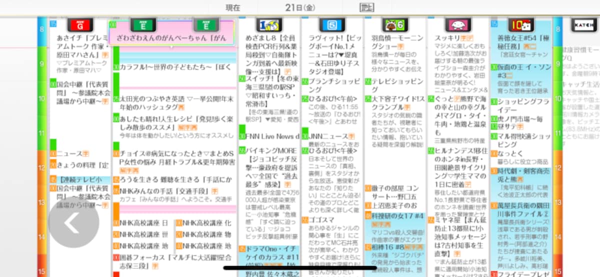 番組表