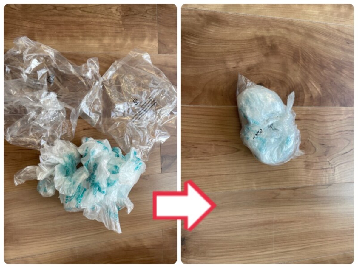 プラスチックゴミを小さくするテクニック