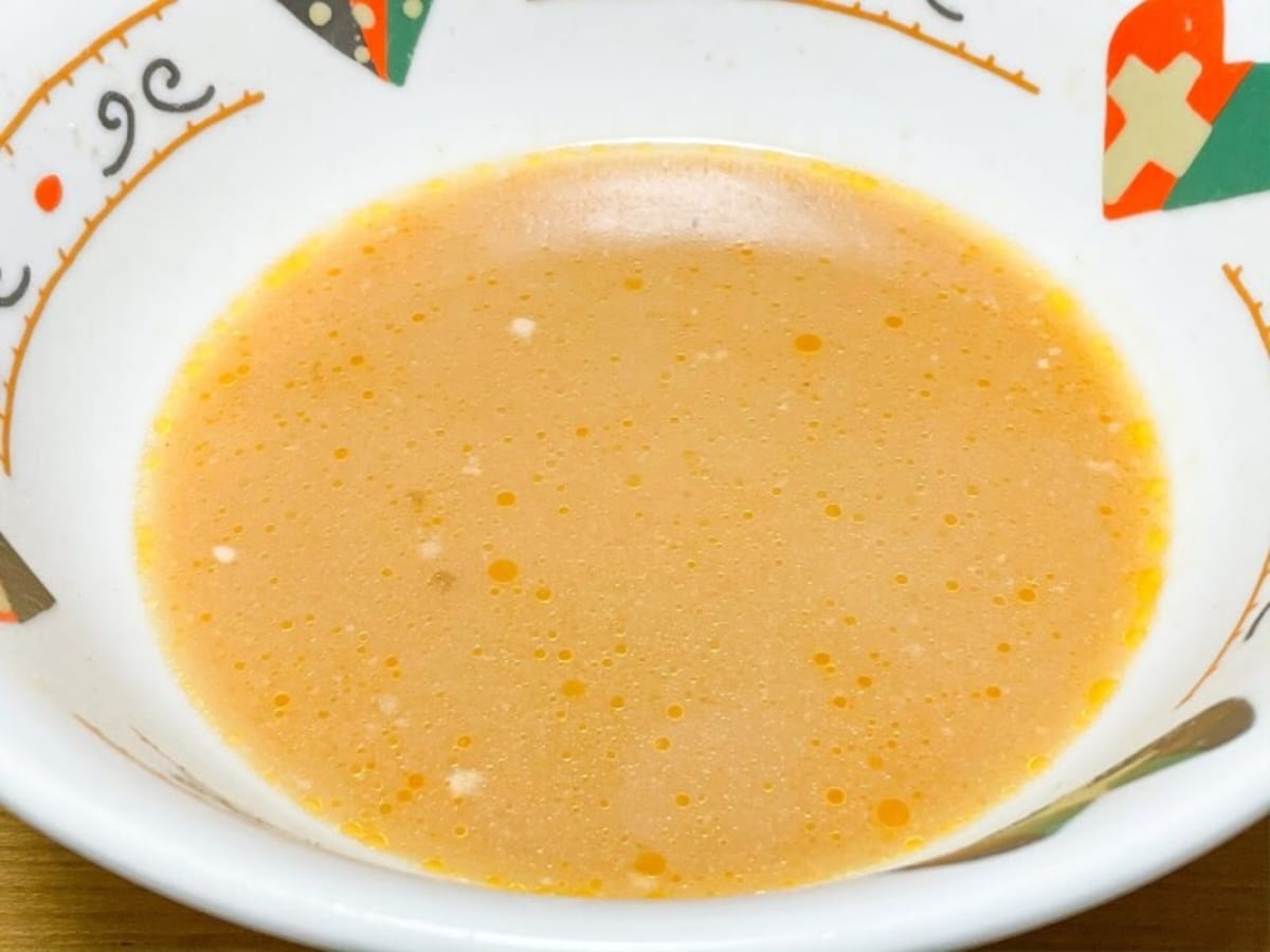 残ったラーメンのスープ
