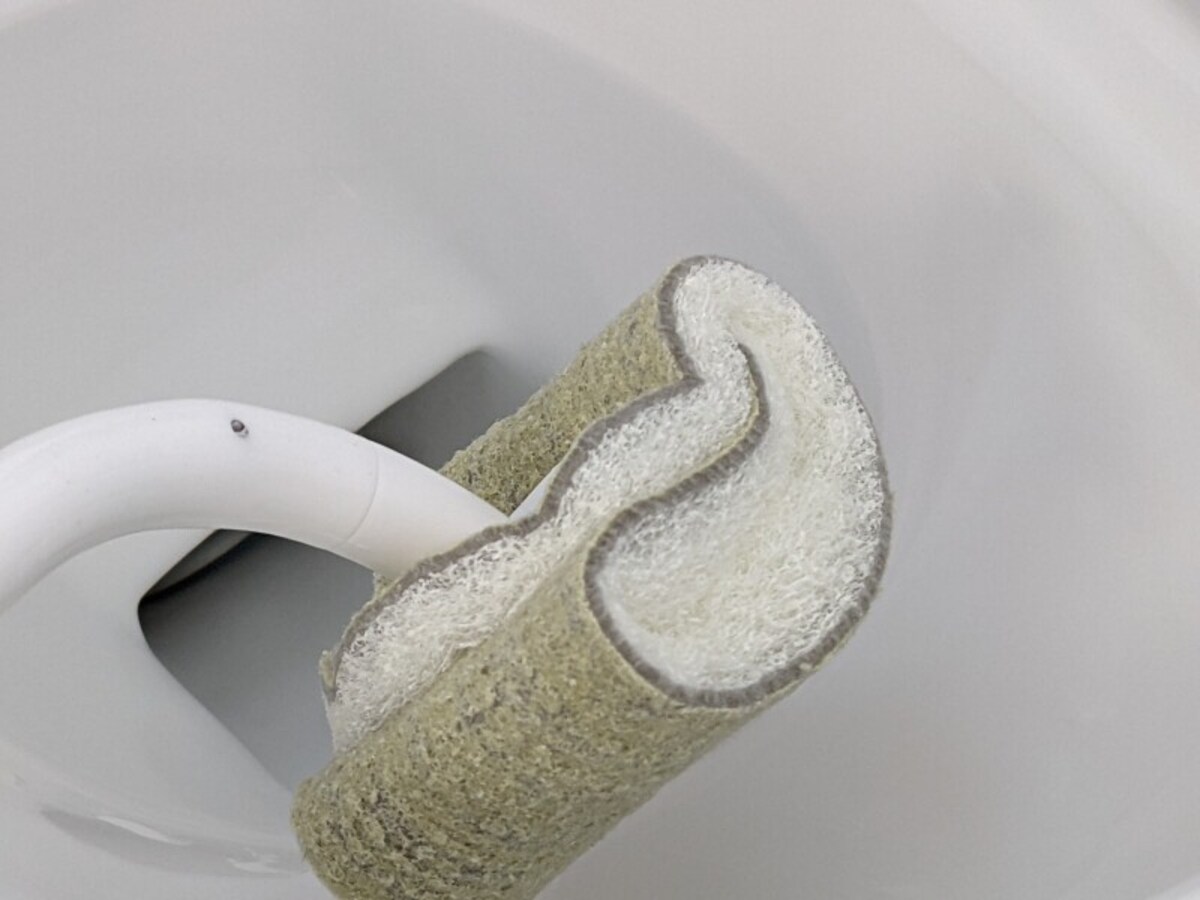 排水口の掃除がしやすいカインズのトイレブラシ