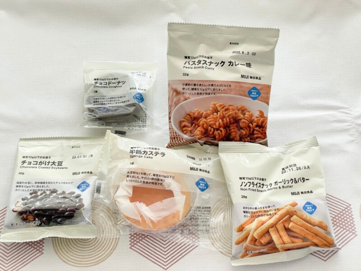無印良品「糖質10ｇ以下のお菓子」シリーズ
