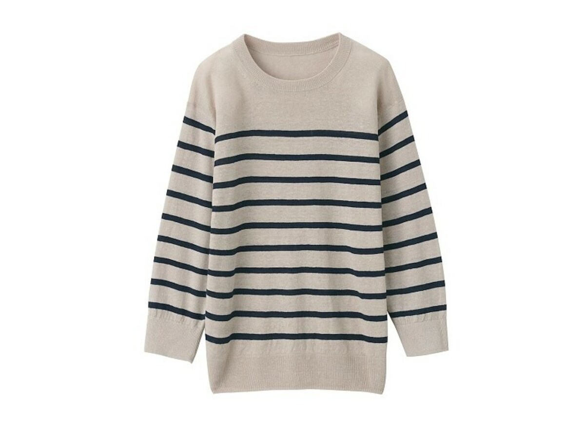 無印良品　ＵＶカットフレンチリネンクルーネックセーター　2990円（税込）