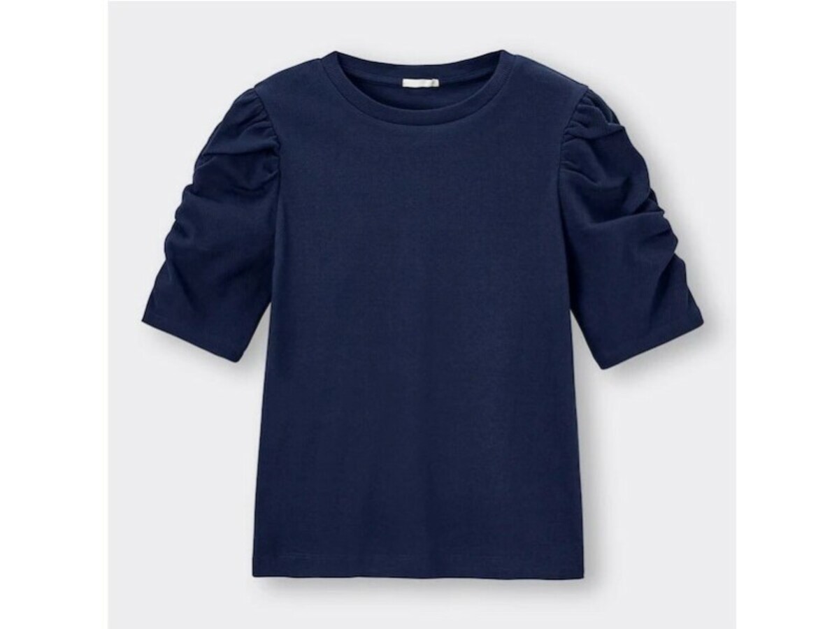 ジーユー　リブボリュームスリーブコンパクトT  1690円（税込）