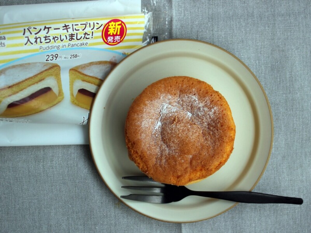 パンケーキにプリン入れちゃいました！