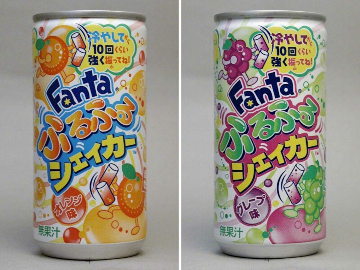 ファンタふるふるシェイカーオレンジとファンタふるふるシェイカーグレープ