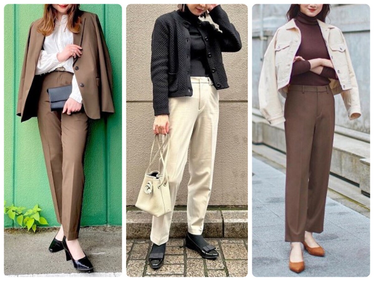 ユニクロの「スマートアンクルパンツ」を大人のきれいめお仕事コーデに！
