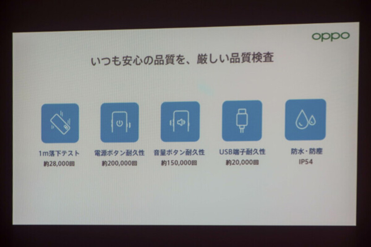 IP54相当の防水、防塵性能。ほか多くのテストをクリアしている