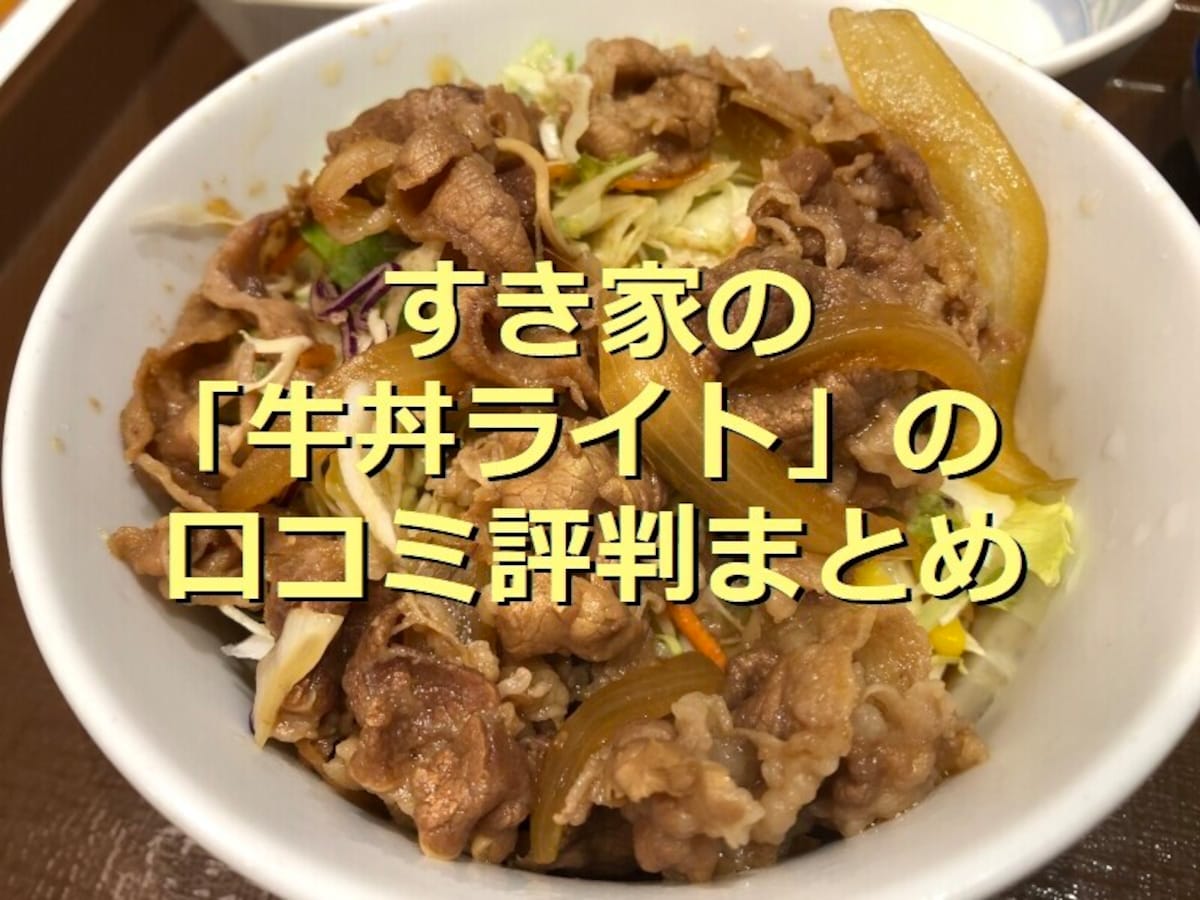 すき家の「牛丼ライト」