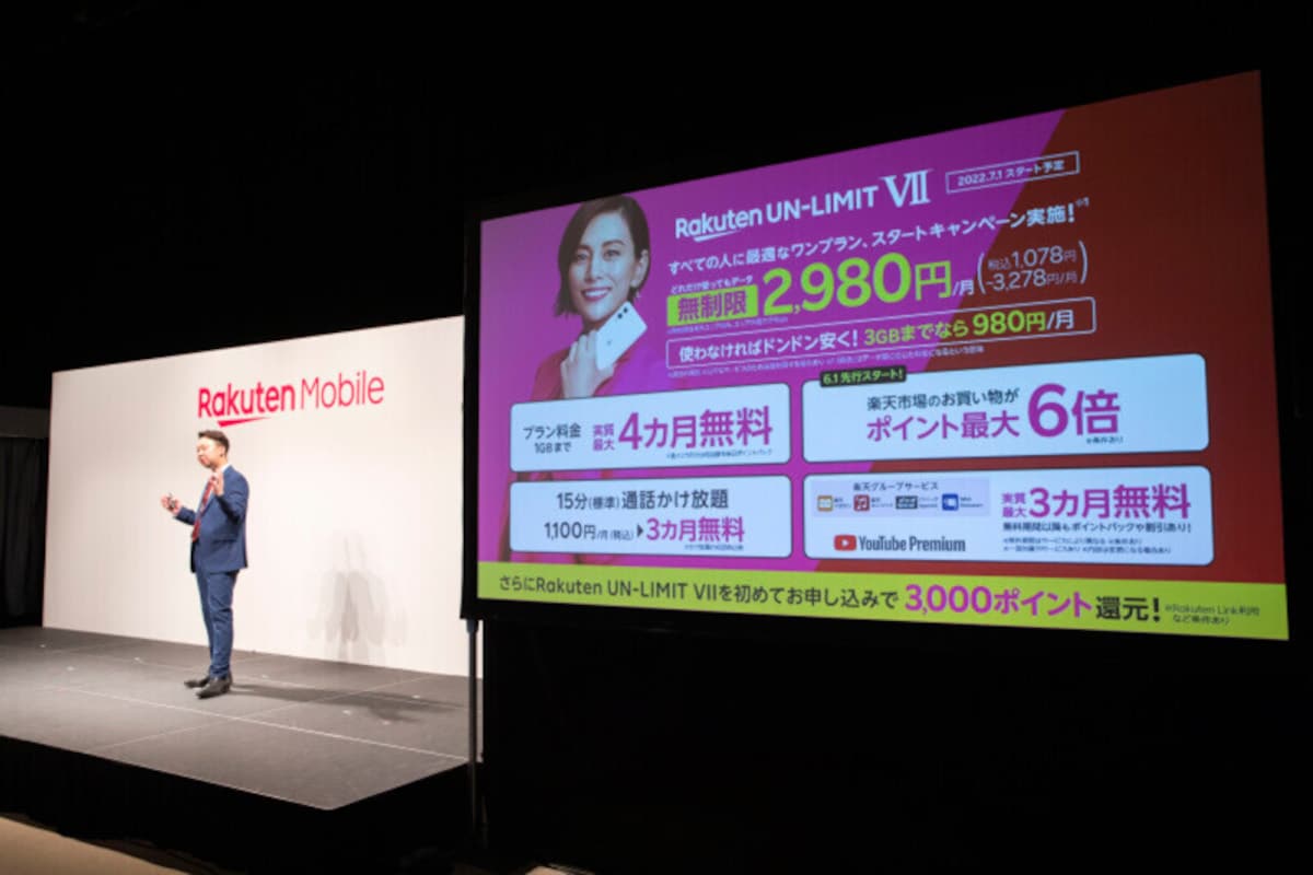 楽天モバイルが2022年7月より提供している「Rakuten UN-LIMIT VII」は、前プランにあった月額0円で利用できる仕組みが廃止され、必ず料金がかかるようになった