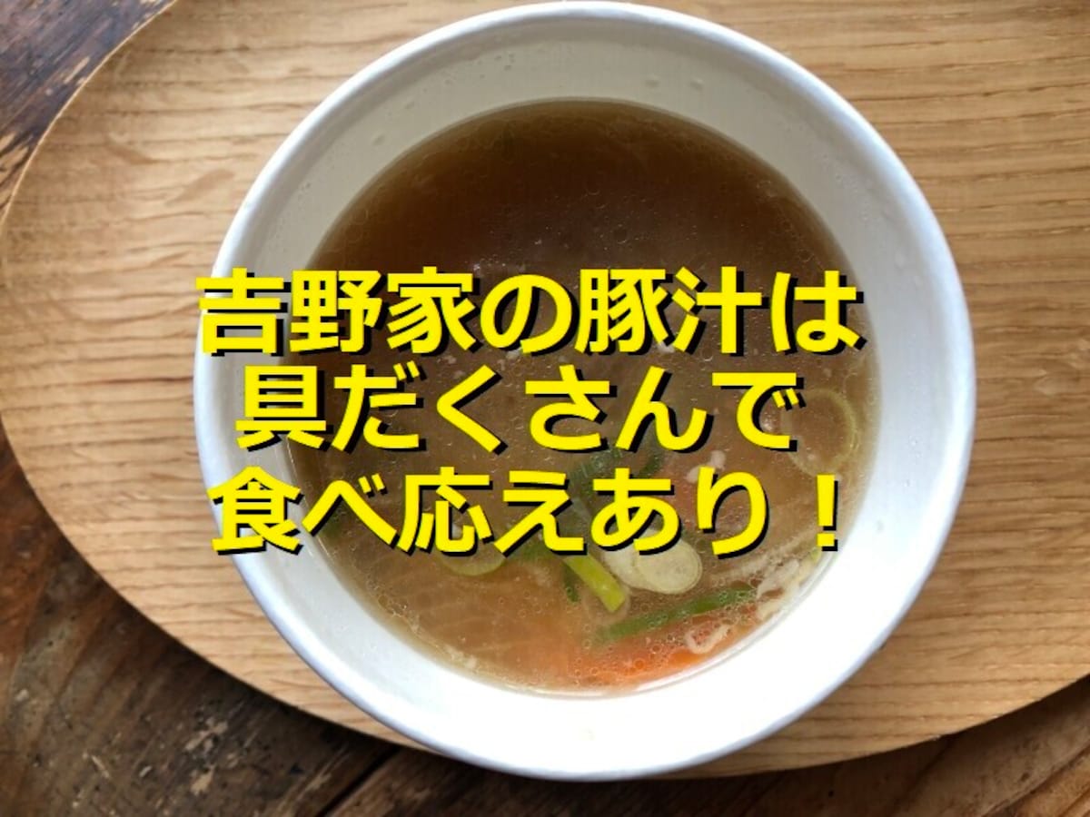 牛丼チェーン3社の「豚汁」を比較！1位の吉野家は具だくさんで食べ応えも抜群