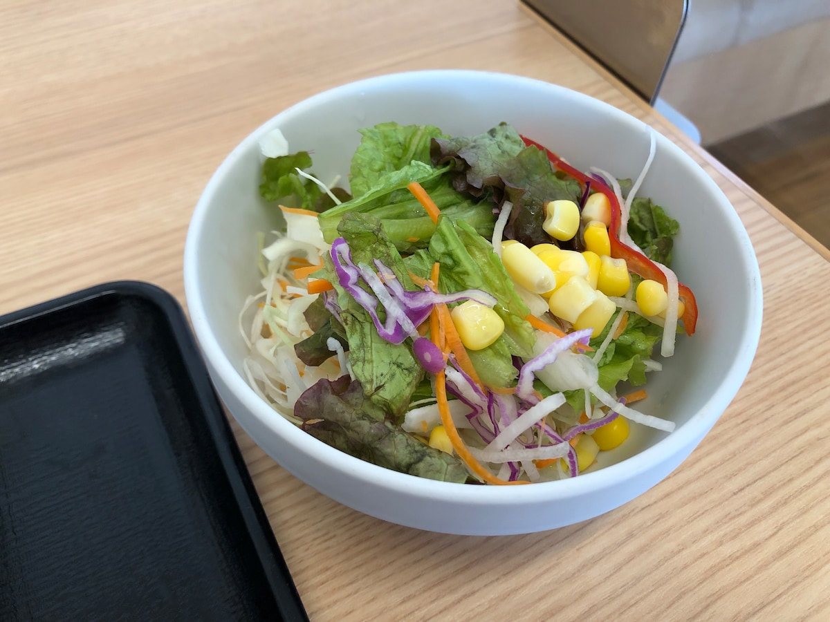 生野菜サラダ（151円）をプラスしてもよし