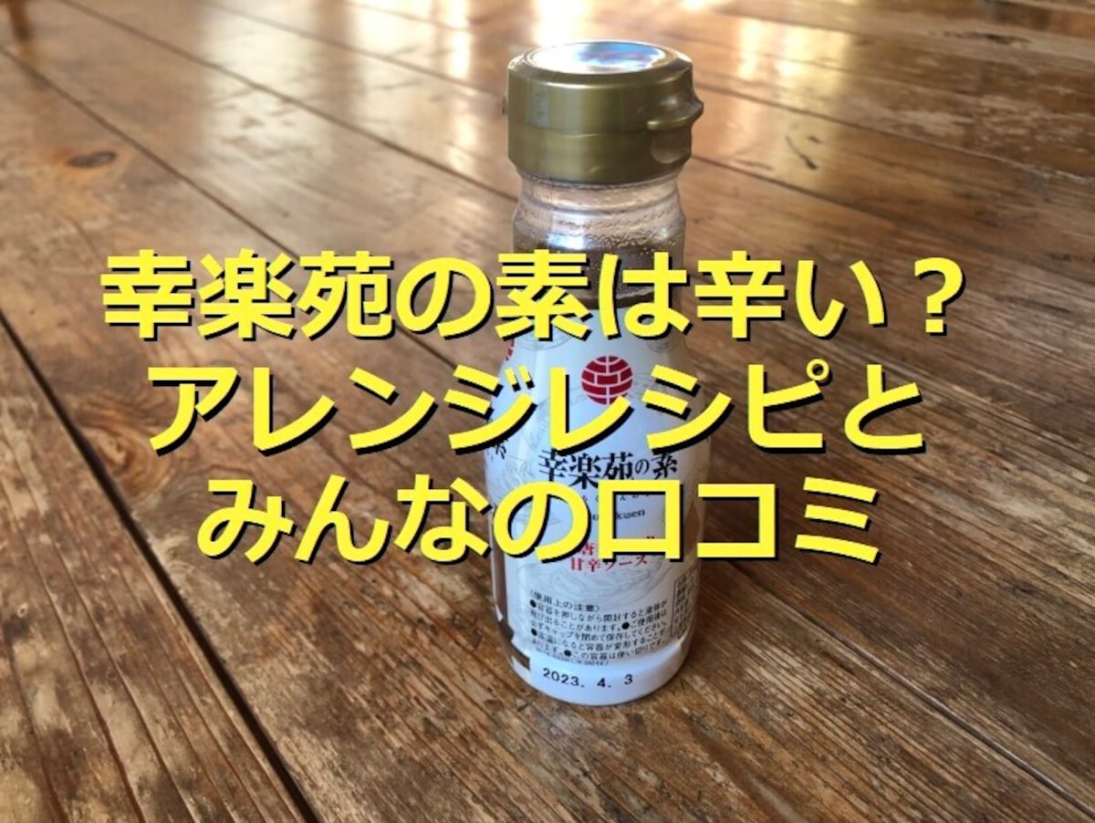 幸楽苑の万能調味料「幸楽苑の素」