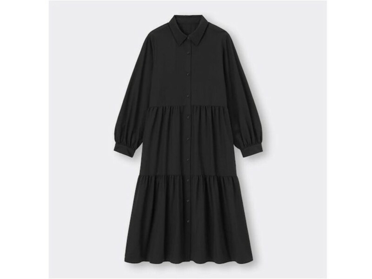 ジーユー　ティアードシャツワンピース　2990円（税込）※一部店舗およびオンラインストアのみ販売