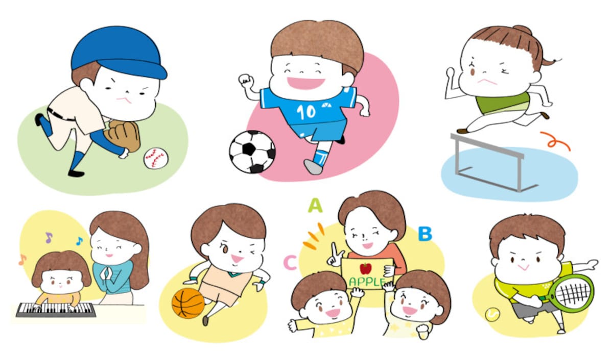 イラスト,無料,スポーツ,部活動,習い事,カラー