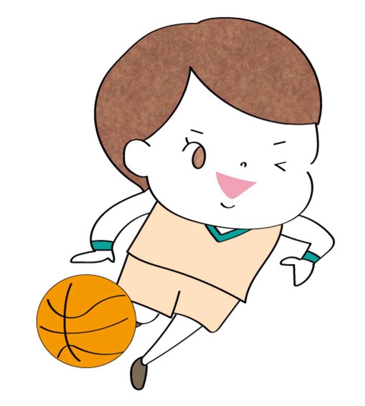 イラスト,無料,球技,バスケットボール,スポーツ,部活動,習い事,カラー