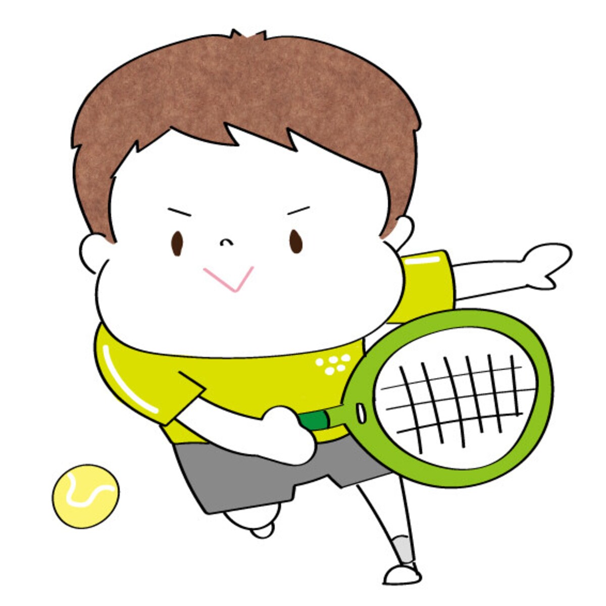 イラスト,無料,球技,テニス,スポーツ,部活動,習い事,カラー