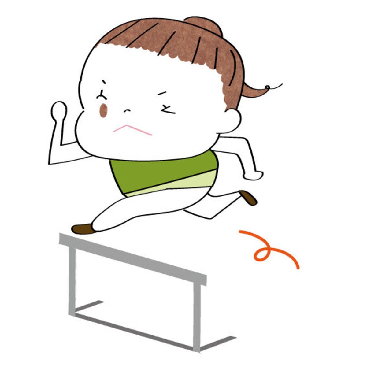 イラスト,無料,陸上,短距離,ハードル,スポーツ,部活動,習い事,カラー