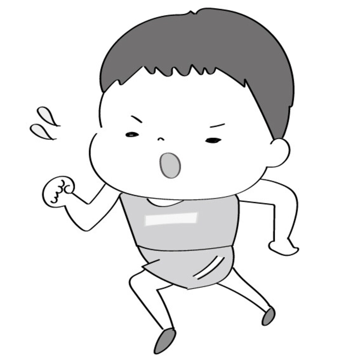 イラスト,無料,陸上,短距離,マラソン,スポーツ,部活動,習い事,モノクロ