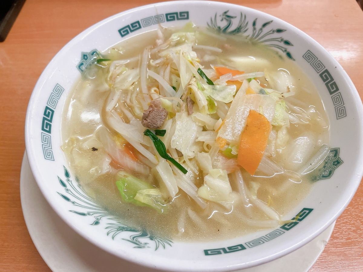 野菜不足を解消できる「野菜たっぷりタンメン」