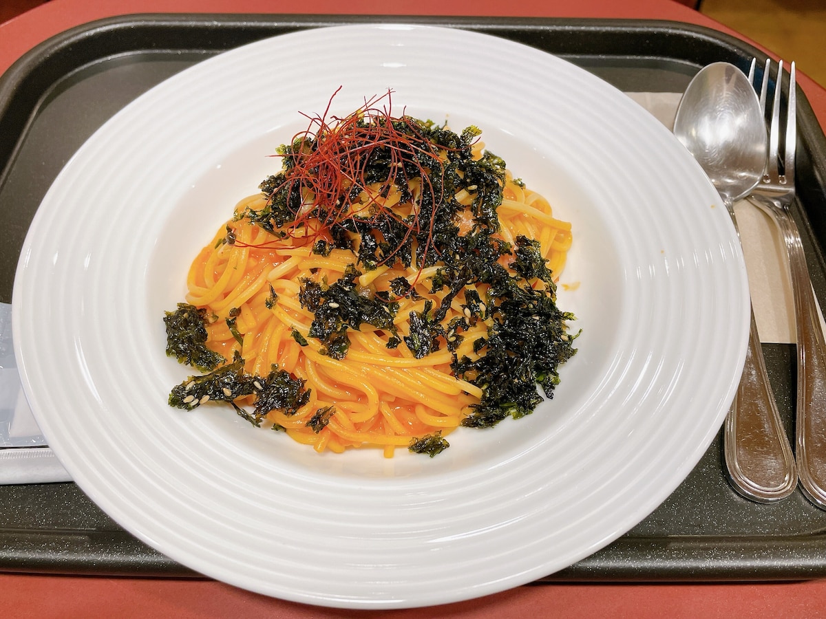 韓国フェアの新メニュー「韓国のり香る やみつきロゼパスタ」（税込690円）