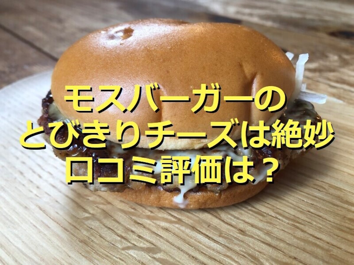 モスバーガーのとびきりチーズはとろり濃厚で和風ソースが絶妙！お得なセット＆口コミ