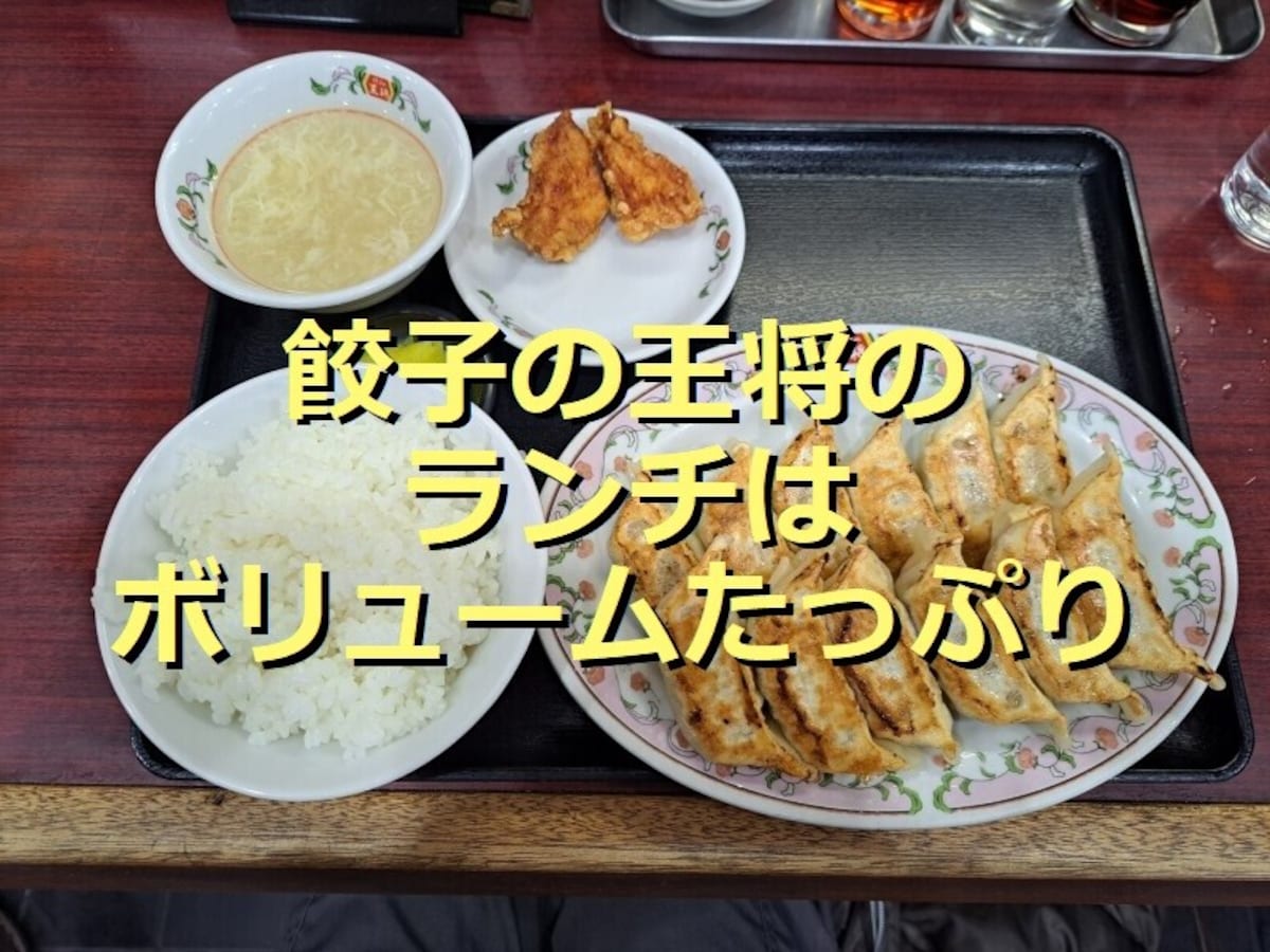【餃子の王将】ランチ定食は神コスパで超おすすめ！946円で人気「餃子定食」の実食レポ＆セットメニュー全種類紹介
