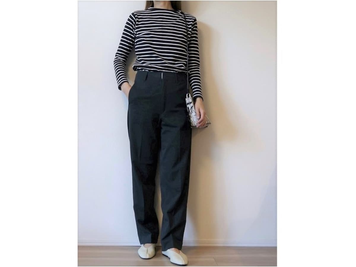 【OKコーデ】春の定番トップスであるカジュアルなボーダーにもしっくり　