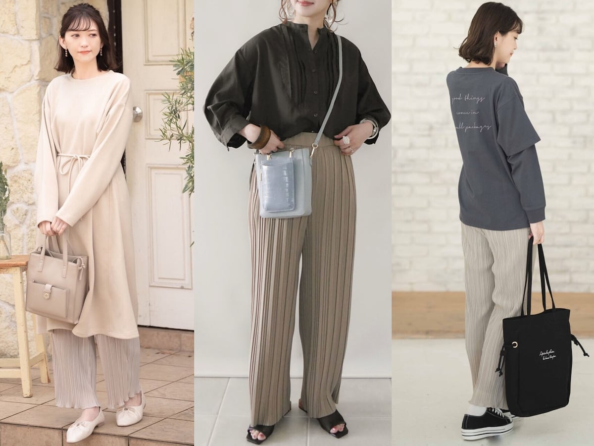 しまむらプリーツパンツコーデ5選！990円プチプラでインしないコーデもおしゃれに