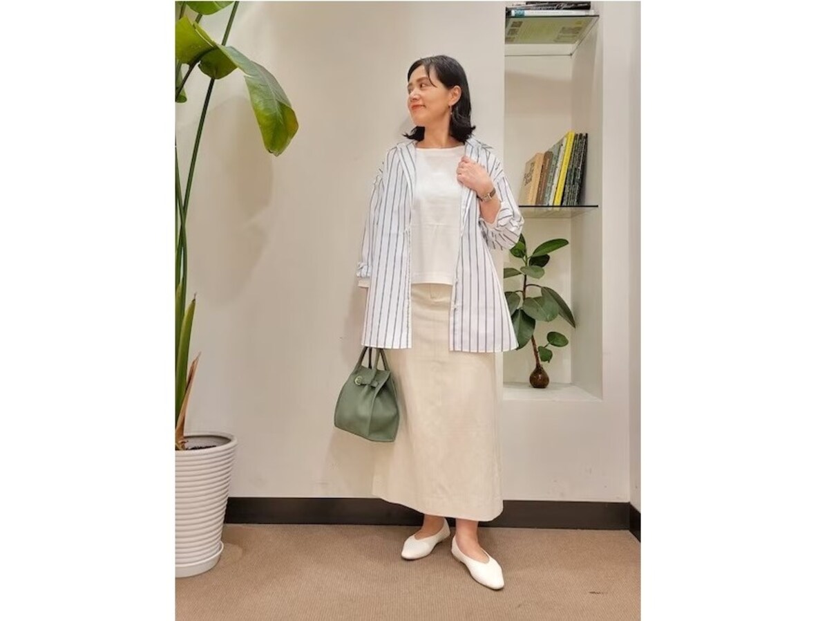【OKコーデ】くるぶしの出るボトムス＆バレエシューズも好相性　出典：WEAR