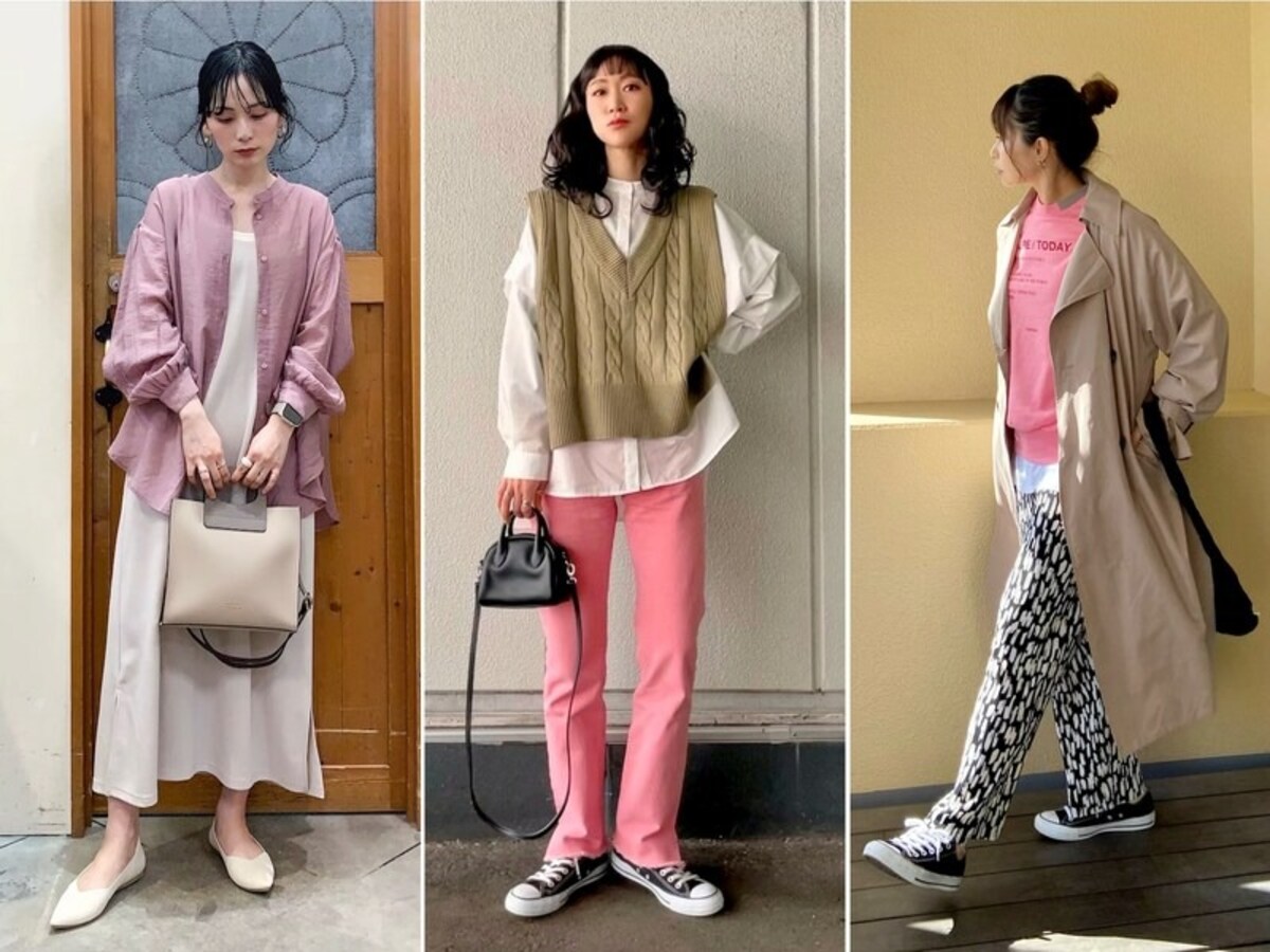 「ピンク&ベージュ」コーデにあと1色！