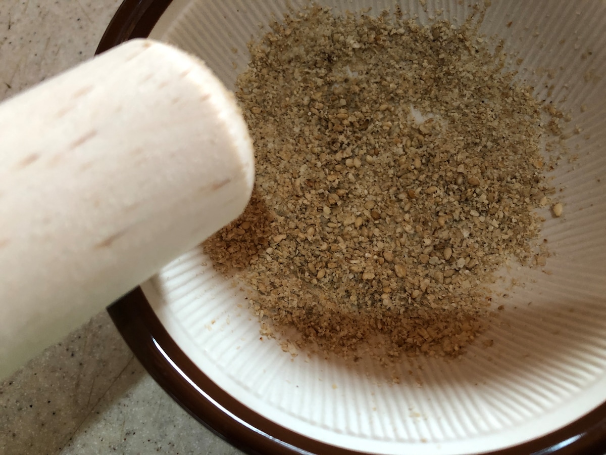 すりごきの面積が広いこともあり、すりごまがすぐにできる