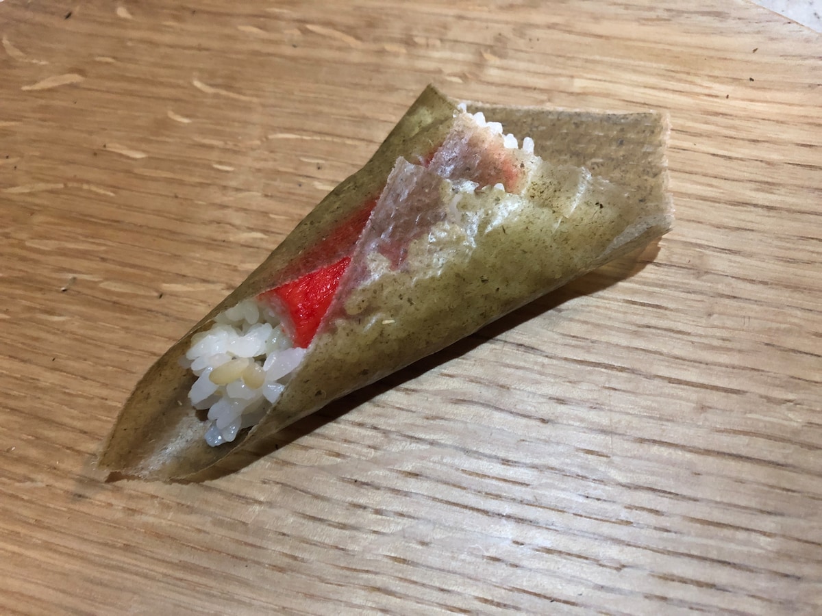ダイソーの「やさいシート」を使用した手巻き風