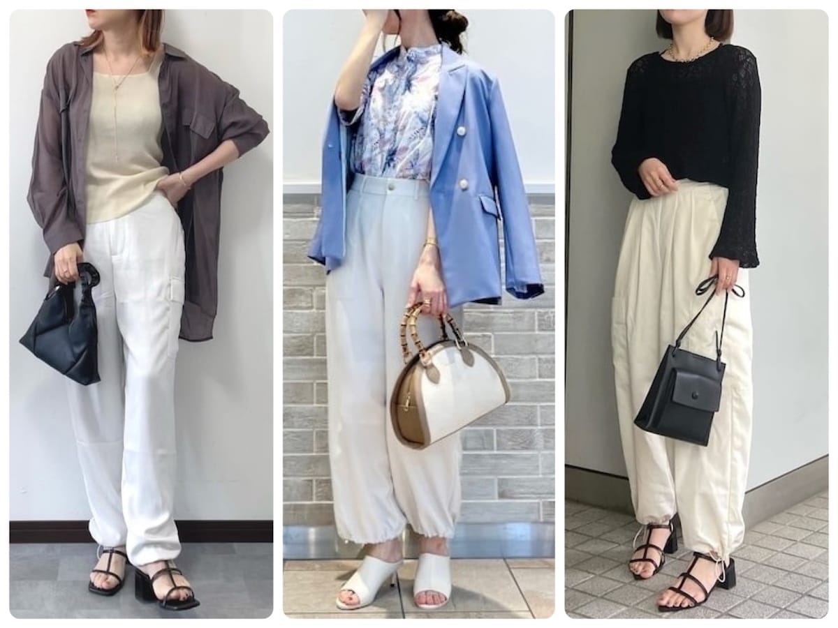 この春夏のトレンドパンツ、「カーゴパンツ」は白で大人な着こなしに　