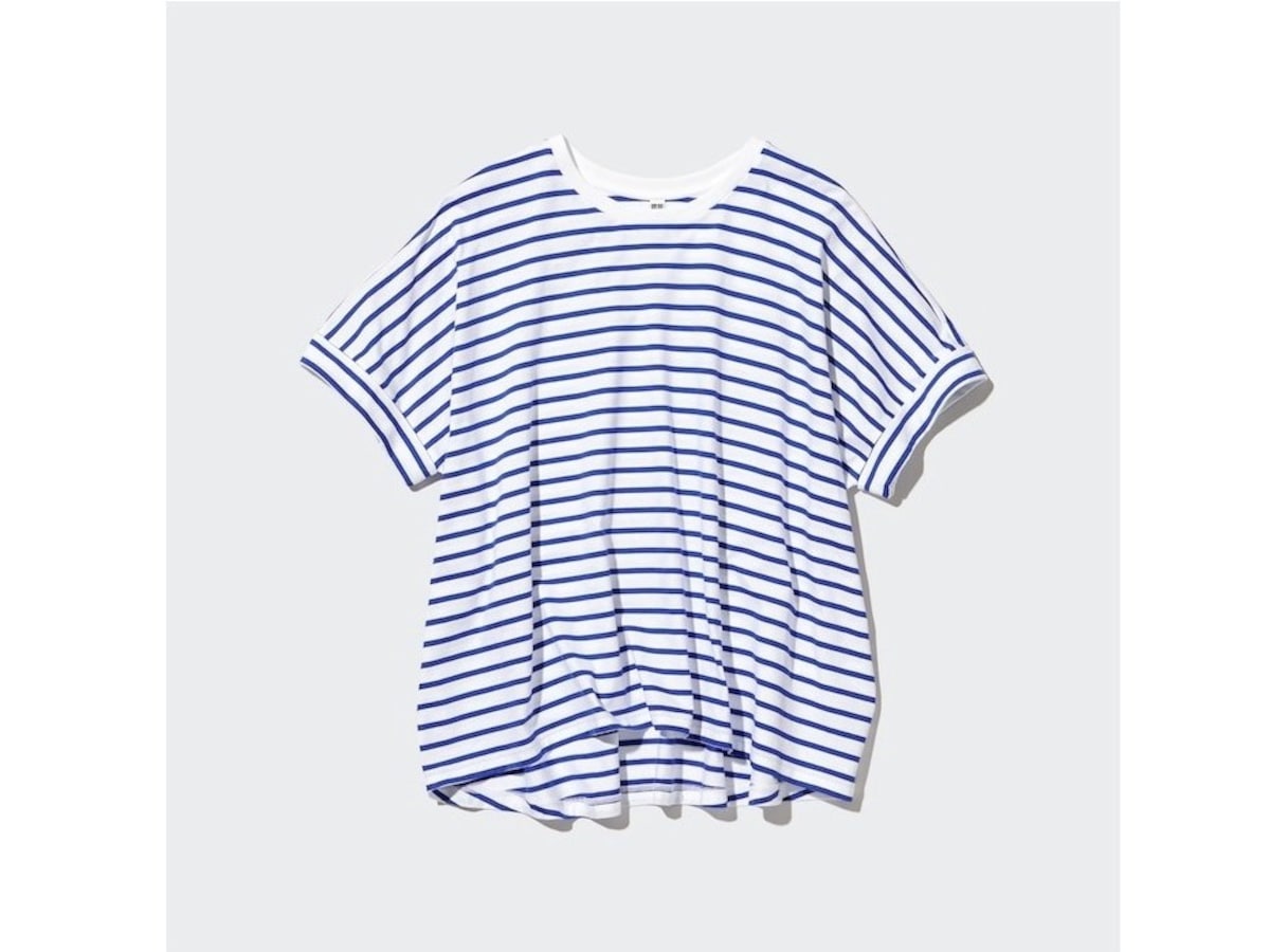 ユニクロ　コットンオーバーサイズボーダーT　1990円（税込）