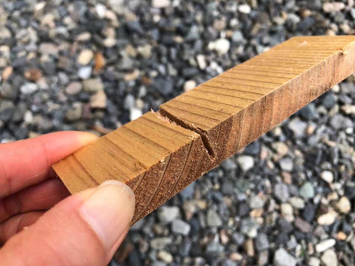 しっかりと切れ目が入る