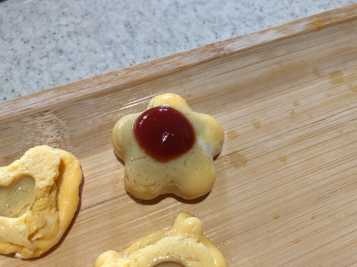 お好みでケチャップを乗せてみて！