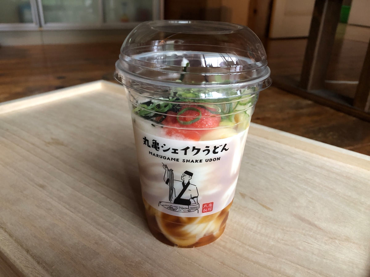 丸亀製麺の丸亀シェイクうどん「明太とろろうどん」